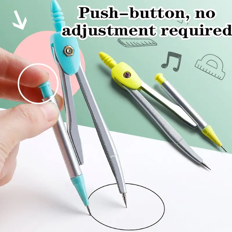 Bộ Thước Đo, 7 Cái / Bộ, Đa Năng, Đồ Dùng Học Tập, Văn Phòng Phẩm, Bao Gồm Thước Kẻ, La Bàn, Tẩy, Dụng Cụ Vẽ 5