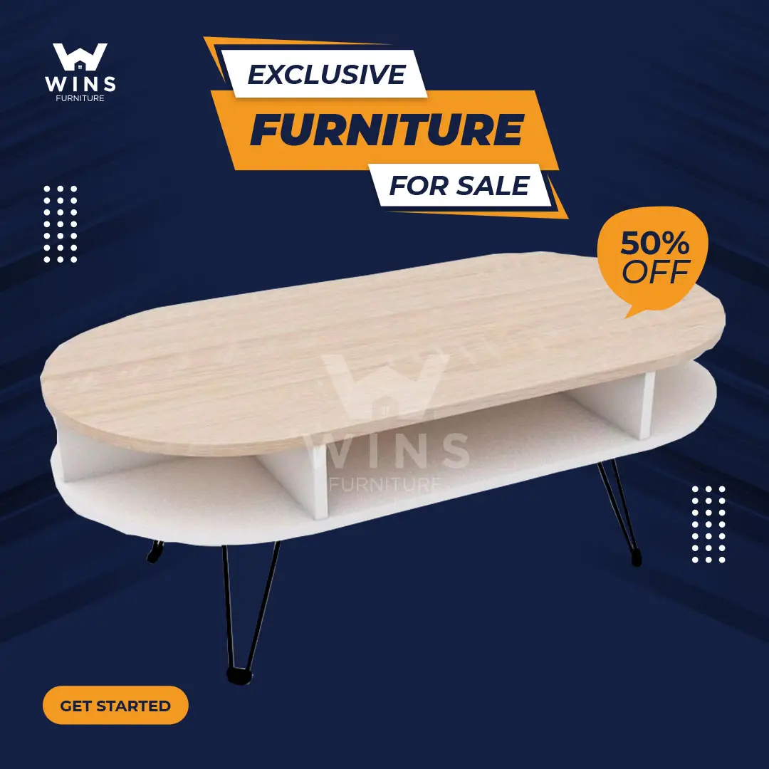 Wins Meja Tamu Minimalis / Meja Sofa / Coffee Table / Meja Kopi / Meja Modern