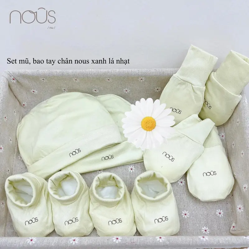 Mũ bao tay bao chân LẺ mềm mịn cho bé sơ sinh 1