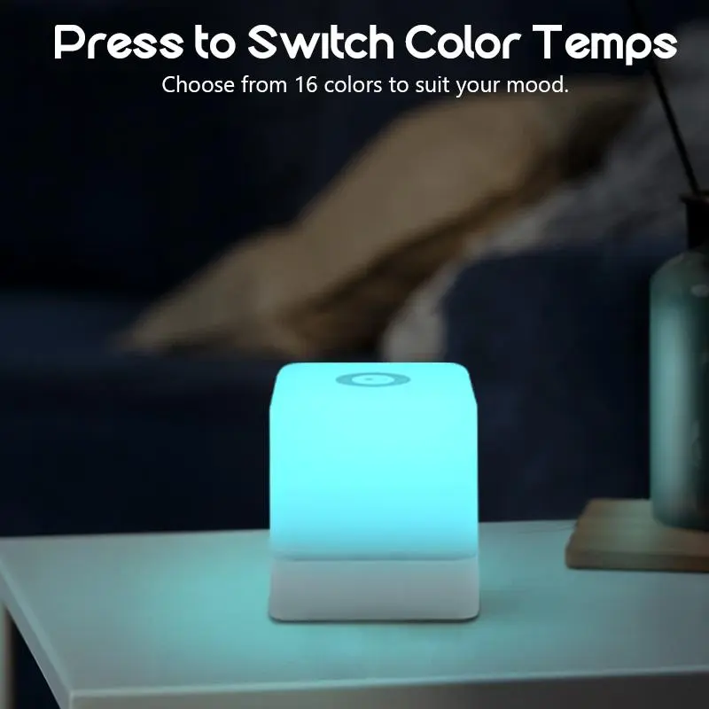Touch Control Night Light, USB Rechargeable Table Light, Color Changing Atmosphere Light, Dimmable Night Light for Bedroom, Living Room, Home Decor, Smartphones 2