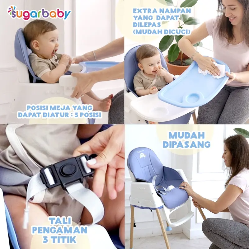 Sugarbaby My Chair (Baby Booster & High Chair) : 6 Growing Stages Empuk Kursi  Bayi baby  chair 3