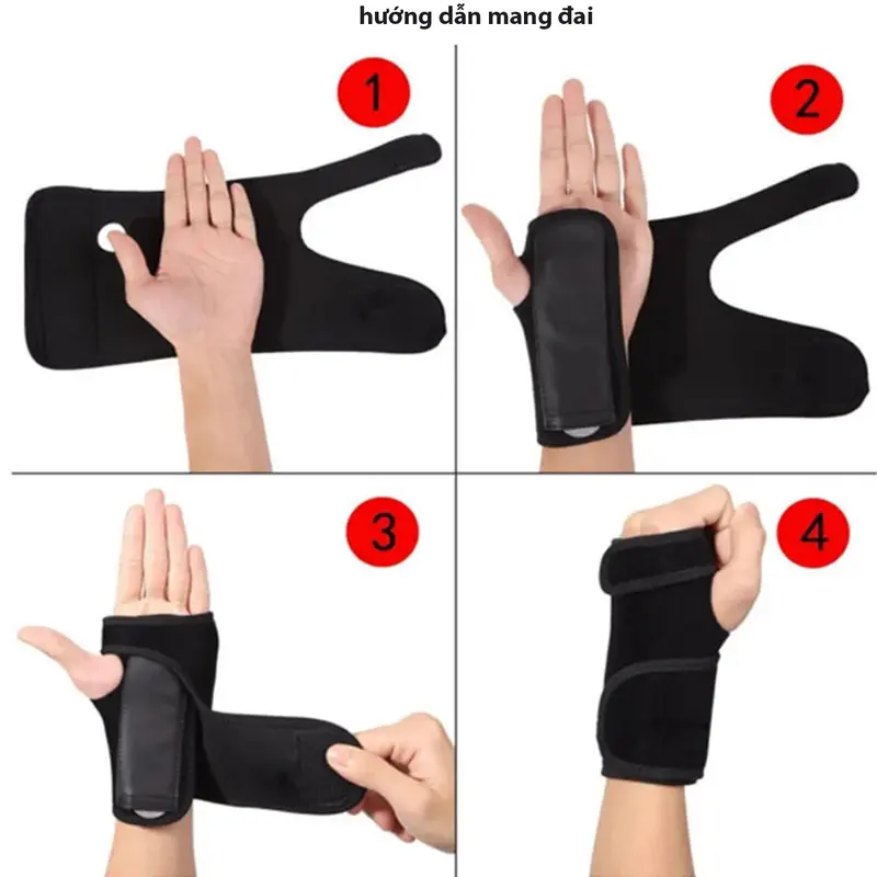 Đai cố định cổ tay, nẹp hổ trợ cổ tay, đau do chấn thương, hội chứng ống cổ tay 5