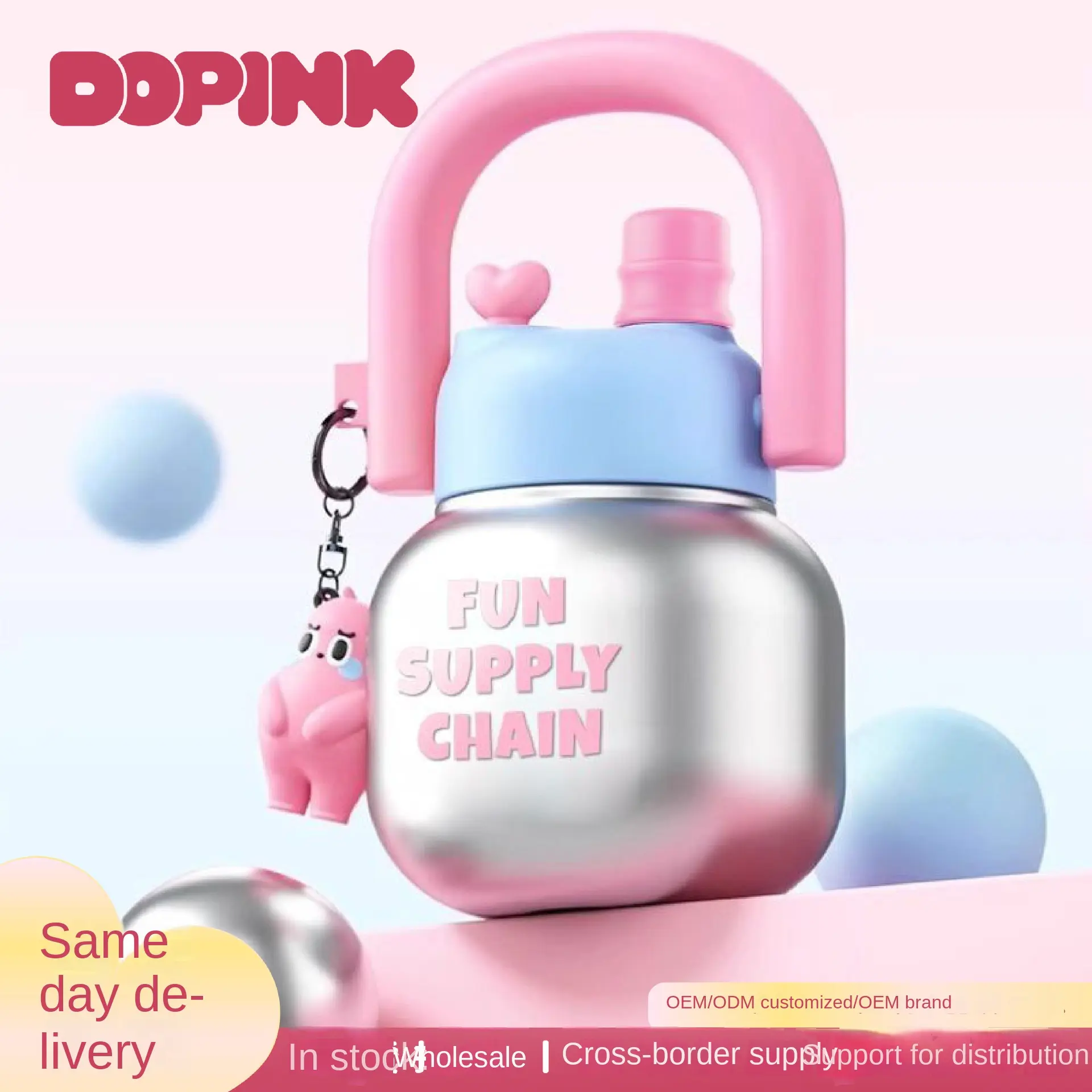 Water cup, thick, high value, large capacity, double drinking mouth, handbuchroda, belly potbelly, made of 316 stainless steel, insulated Chako lab Cup