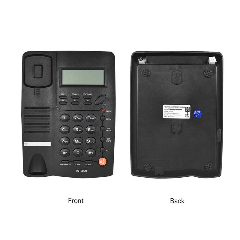 Product Introduction of Desktop Corded Telephone Phone with LCD Display Caller ID Volume Adjustable Calculator Alarm Clock for House Home Call Center 13