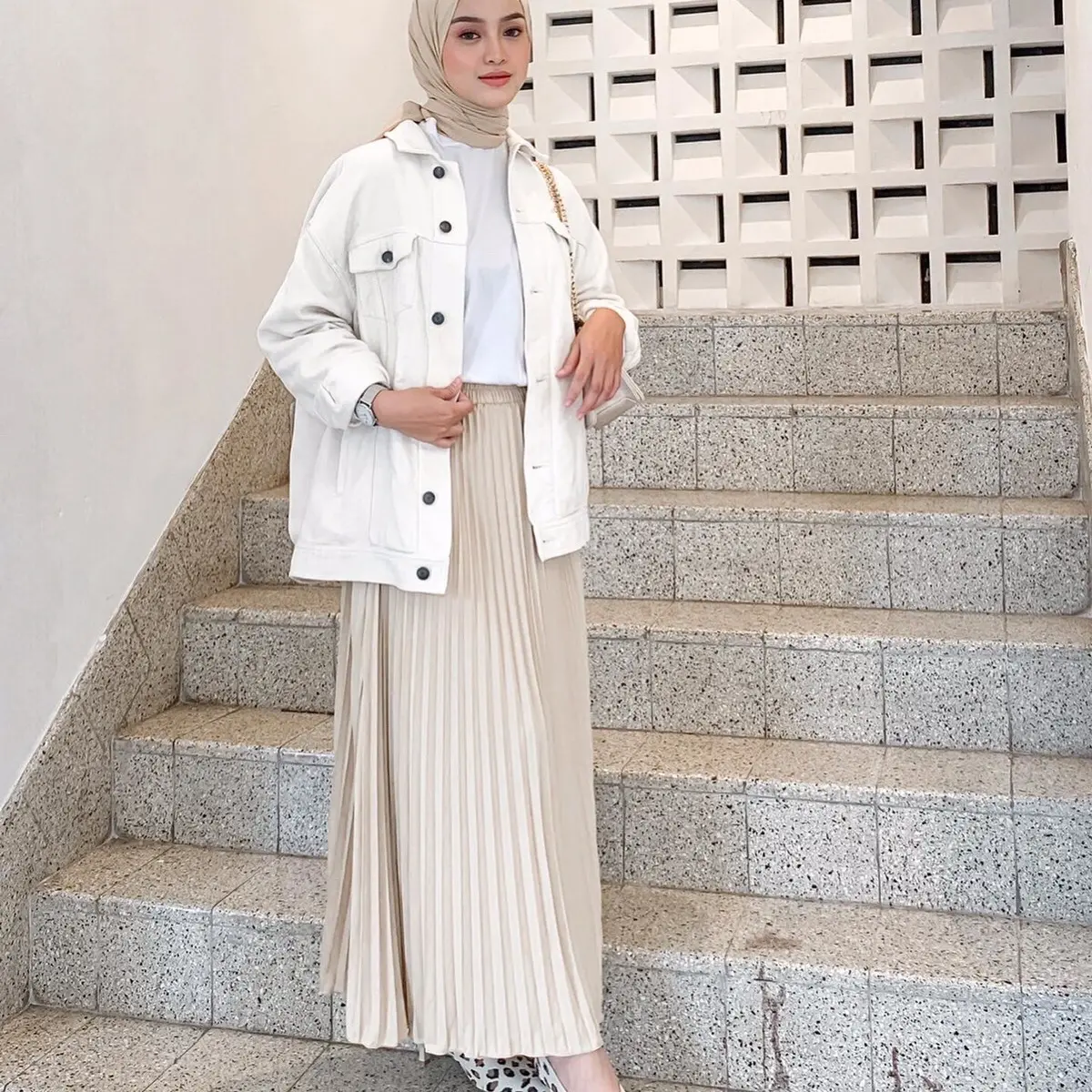 Sklbyshakila ROK PLISKET Polos Best Seller