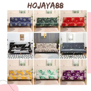 Sarung Sofa Bed Motif Cover Sofa Bed Bahan Kain Polyester Elastis Lembut Halus