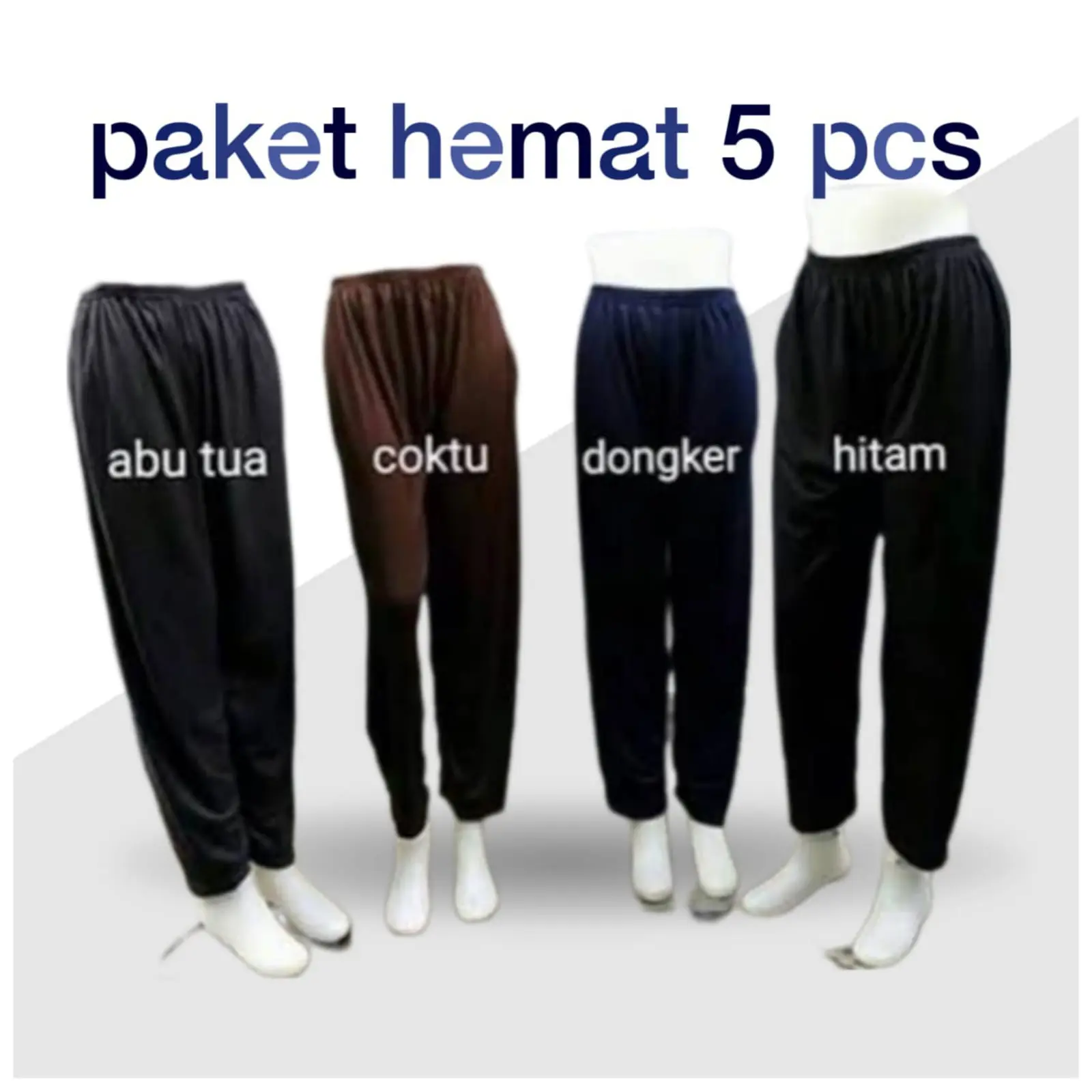 PAKET 5PCS CELANA LOS PANJANG JUMBO / CELAMIS / DALEMAN GAMIS ADEM HYGET SUPER MURAH