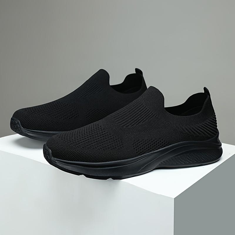 Product Introduction of Men's Breathable Woven Knit Slip-On Sneakers: Stylish & Comfy for Everyday Wear, Non-Slip Sole for All Seasons 0