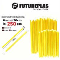 Gambar Futureplas Sedotan Steril 6mm 20cm Runcing / Sedotan Plastik / Sedotan Kuning Isi 250 pcs - Kuning 6*20cm dari Futureplas Offical Store Kab. Tangerang 1 Tokopedia