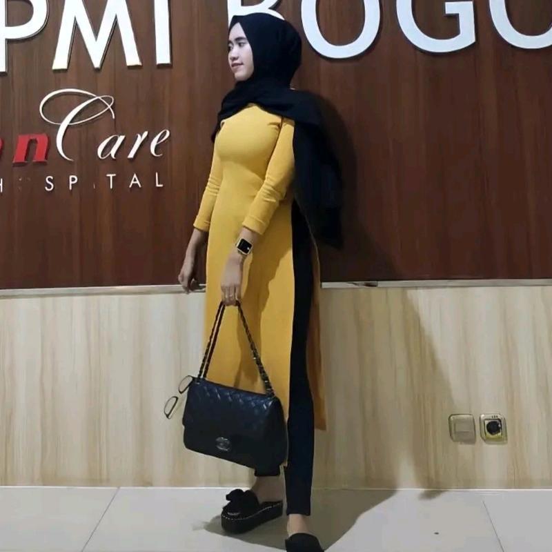 QAZIA BUSANA- RARA TUNIK PREMIUM bahan rib knit Katun Muslim 5