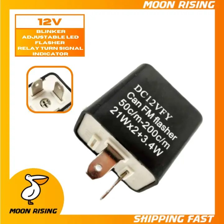 12V Motorcycle Blinker Adjustable LED Flasher Relay Turn Signal Indicator