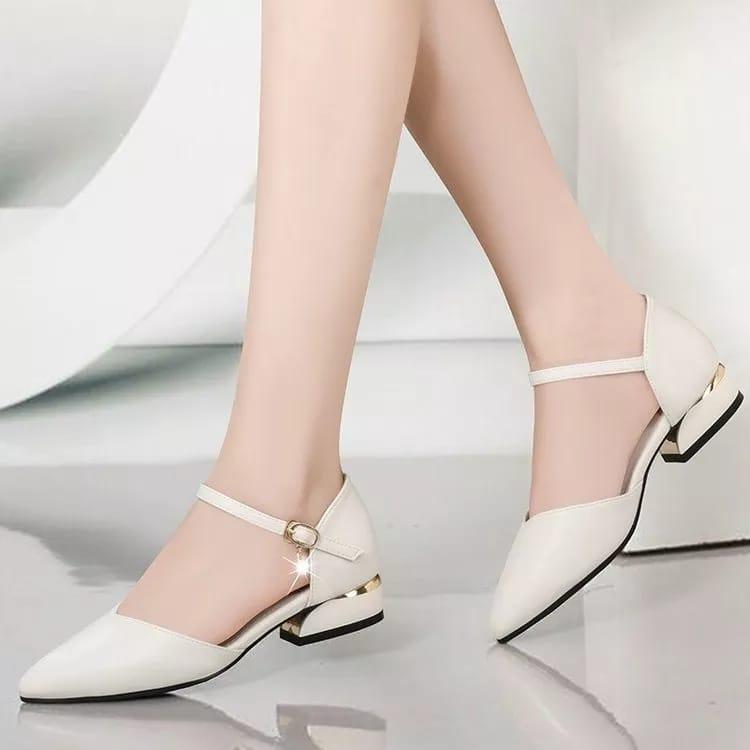 DM SHOES - SANDAL HEELS HAK MULES 3 CM SENDALWISUDA/WEDDING CASUAL SIMPLE PU 112 1