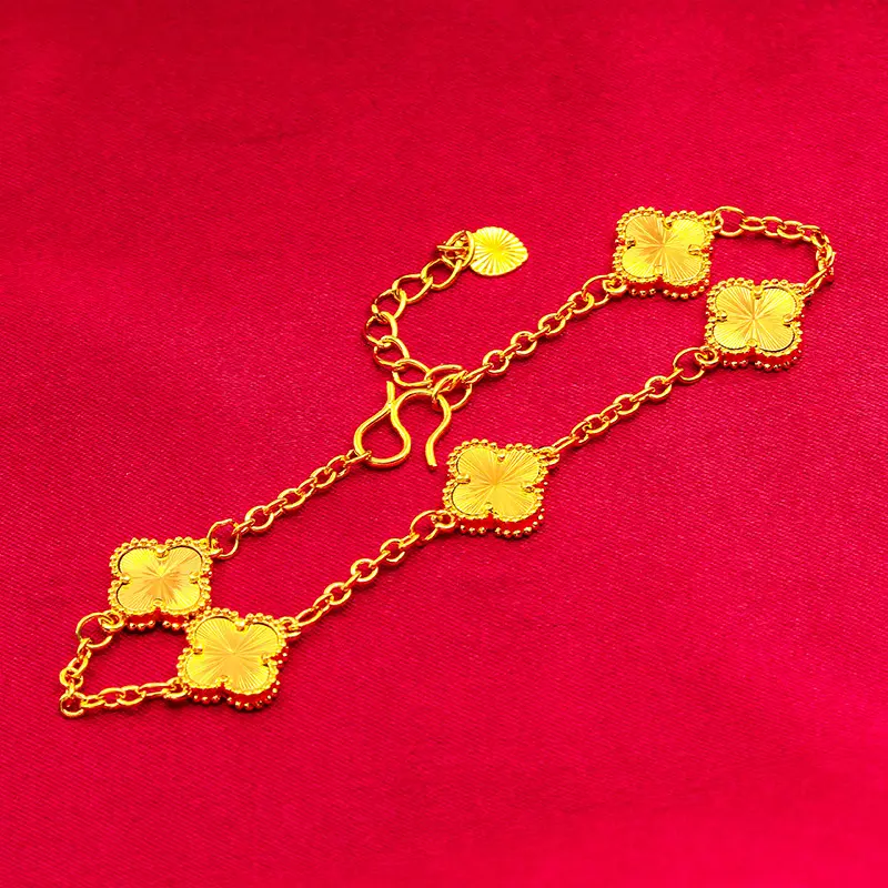 Vietnamese Gold-Plated Women's Fashion Leaf Bracelet Jewelry Leaf Bracelet