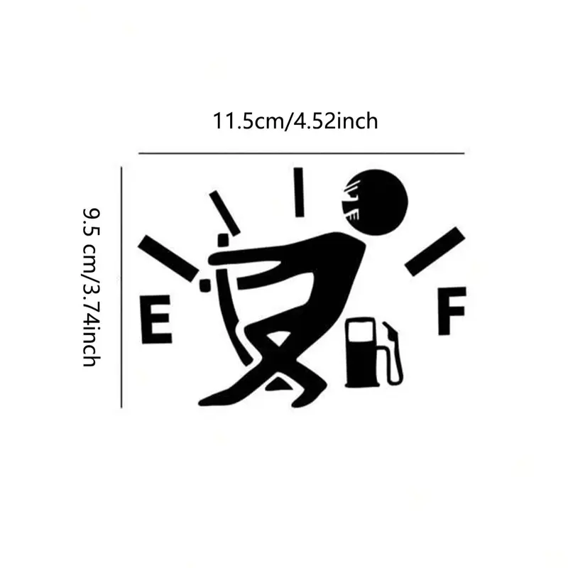 Creative Funny Figure Car Fuel Tank Cover Sticker, Decorative Car Reflective Sticker, Car Exterior Accessories For Car Decoration 4