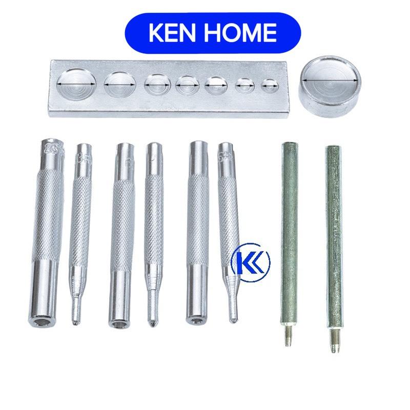 Dụng cụ đục lỗ đóng cúc bấm 4 thành phần dùng cho nút bấm quần áo đồ da thủ công