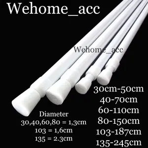 Tiang Fleksibel Pipa Ajaib Besi Paku - Panjang Minimal 30cm, Bisa Dipanjangkan Hingga 50cm - Holder, Shower, Golden Tiang Fleksibel Pipa Ajaib Besi Paku - Panjang Minimal 30cm, Bisa Dipanjangkan Hingga 50cm - Holder, Shower, Golden