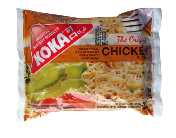 Koka Noodle Packet, Chicken, Stir-fried, Curry, Beef, Masala, 85g, Single Packet 0