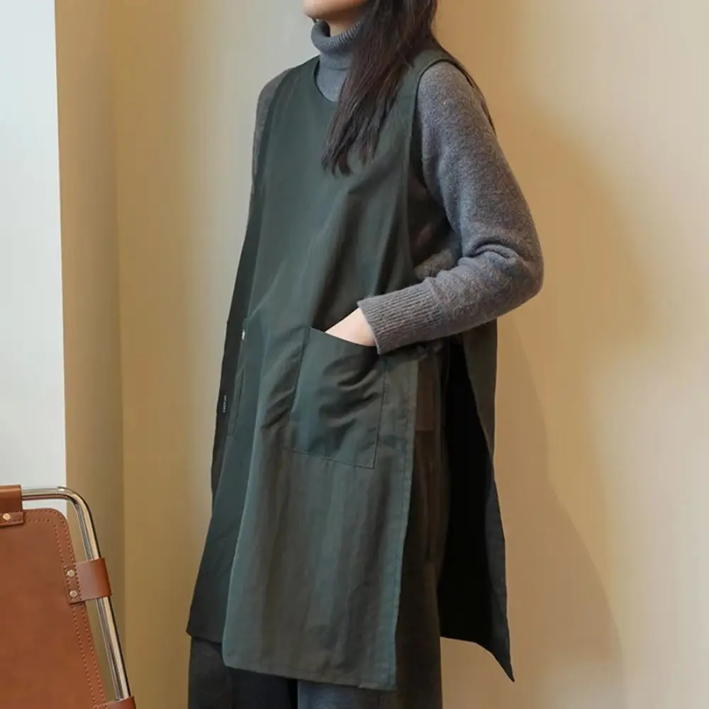 Fesyen Gaya Jepun Jaket Panjang Kalis air Anti-kotor Smock Dapur ...