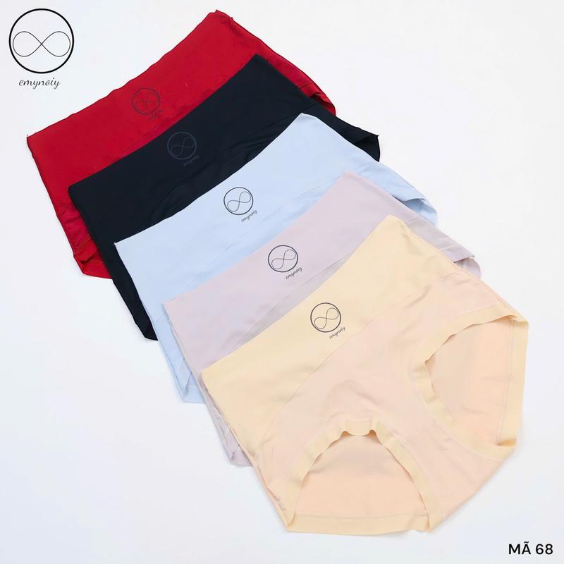 [MÃ 68] - (60-110 KÝ ) -SET 5 Quần Lót Nữ Su Lụa , Quần Chip Cạp Cao, Co Giãn Thoải Mái