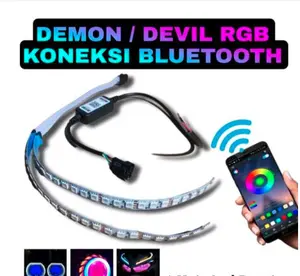 LAMPU LED DEMON RGB / DEVIL RGB KONEKSI BLUETOOTH LED RAPAT