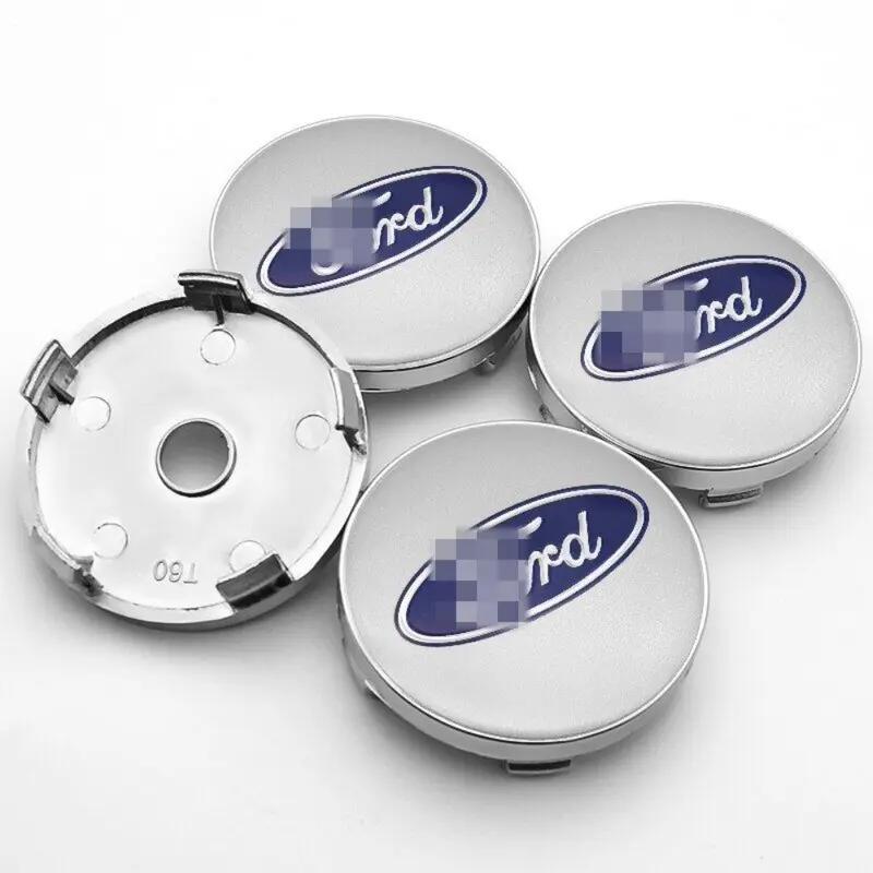 Nắp Trung Tâm Bánh Xe Lốp Xe Ô Tô, Bộ 4 Cái, 60Mm, Nắp Trung Tâm Mags, Trang Trí Nắp Hộp Số, Với 56Mm Logo, Nhãn Dán Biểu Tượng Nhôm, Đề Can, Cho Ford Focus, Fiesta, Kuga, Mondeo, Territory, Explorer 3