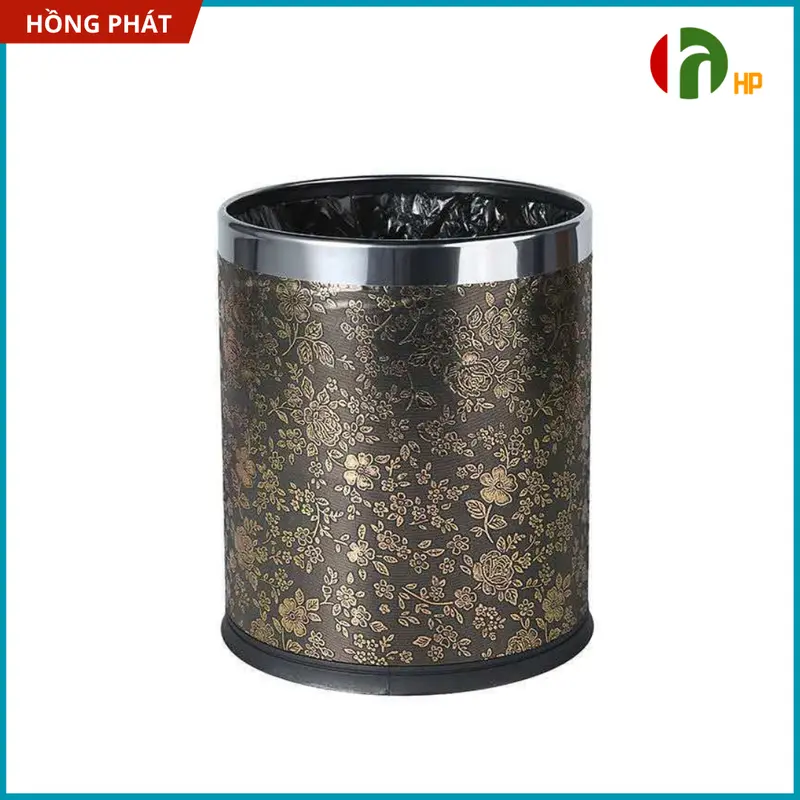 VHP-DJ-KF03 Thùng rác MINI dung tích 10L, thiết kế hoa văn 2