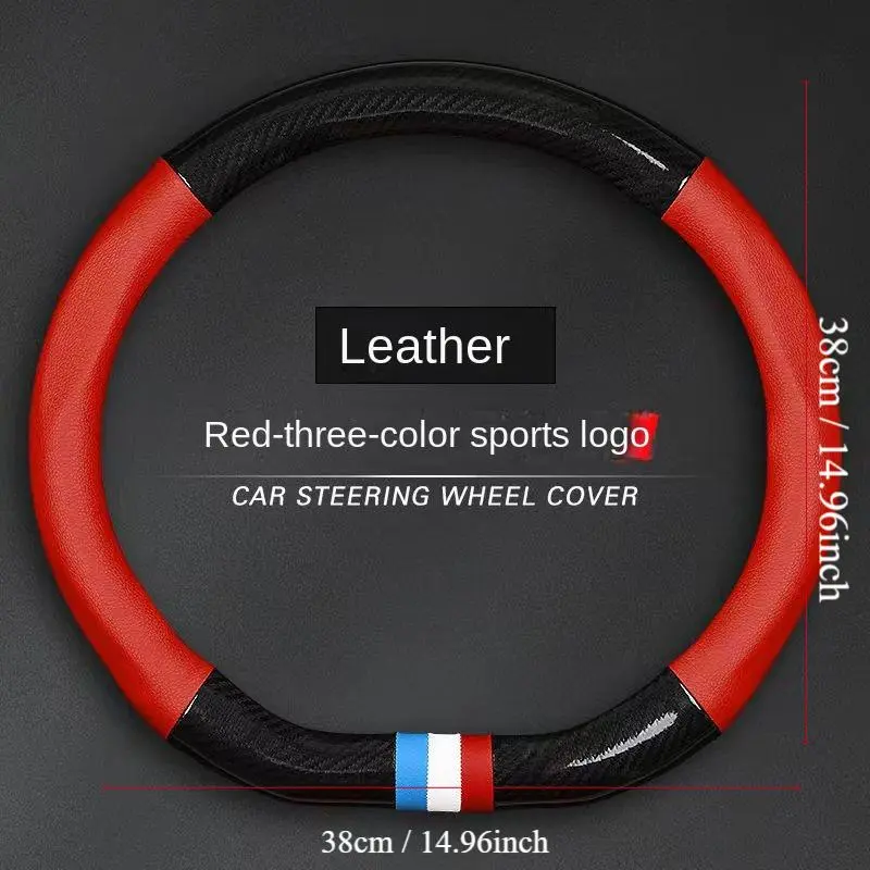 Car Steering Wheel Cover, Durable Steering Wheel Protector with Non-slip Lining, Breathable Steering Wheel Cover for Car Interior Decoration 3