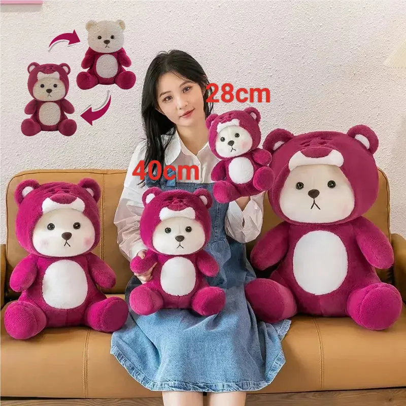 Boneka Teddy Bear Kostum Hoodie Beruang Lotso Viral Hadiah Dolls 0