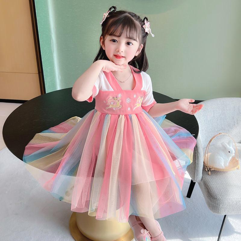 Product Introduction of Hanfu Girl's Thin Dress Tang Suit Summer Chinese Style Baby Children's Clothing 15