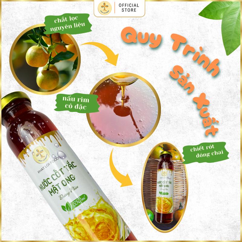 [350ml] NƯỚC CỐT TẮC MẬT ONG ĐƯỜNG PHÈN - PHAT LOI FOODS - cung cấp vitamin C, tiện lợi không cần pha chế 4