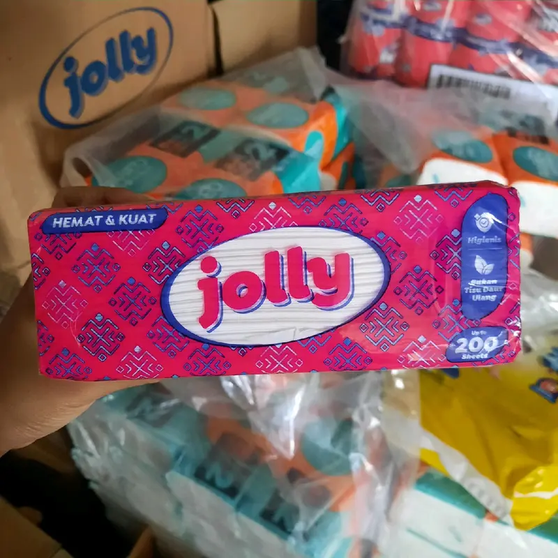 Paket 8 Pack Tisu Jolly Pink 200 sheet Tissue 4