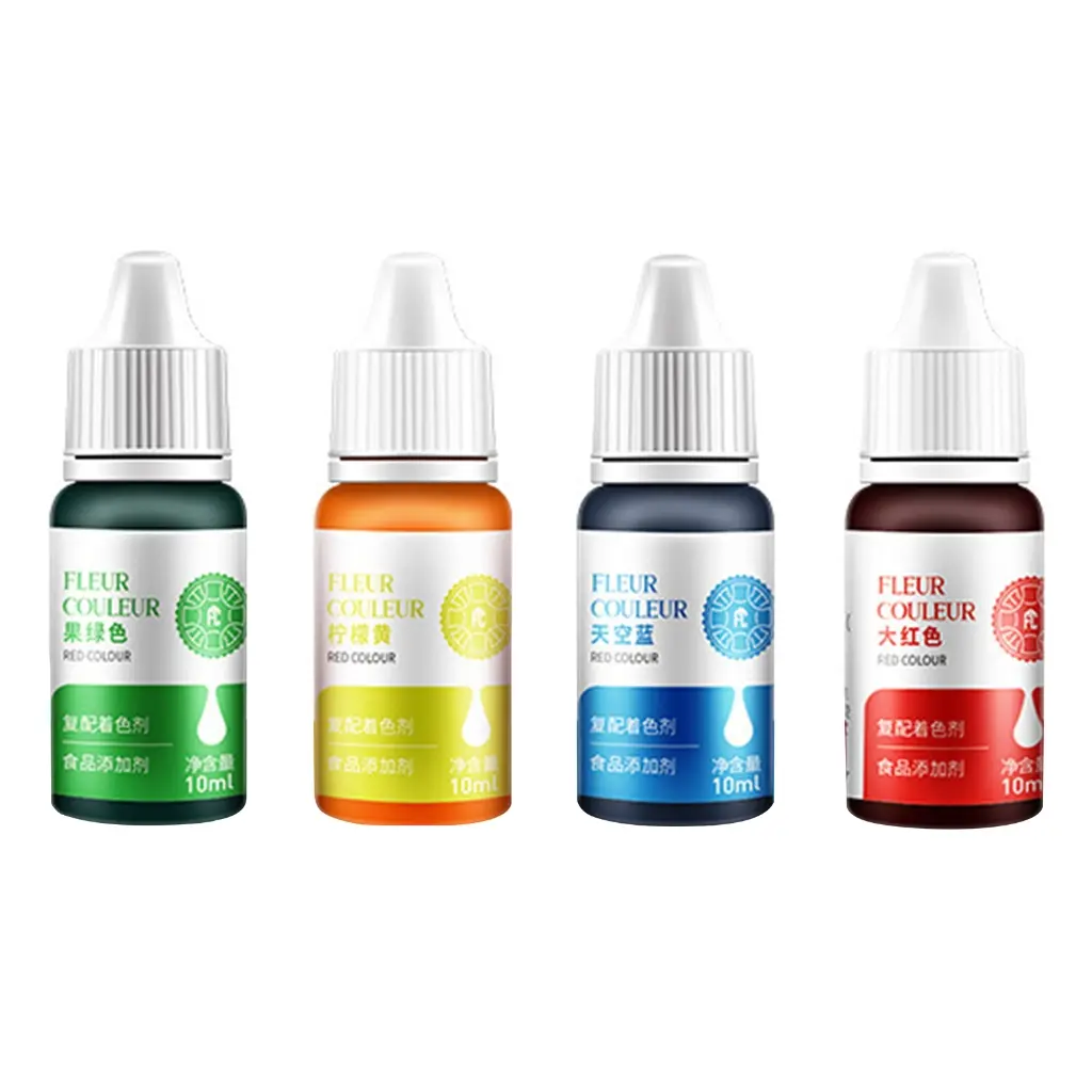 4/12/6pcs 10mL Food Coloring Set DIY Cake Decorating Tools Edible Pigment