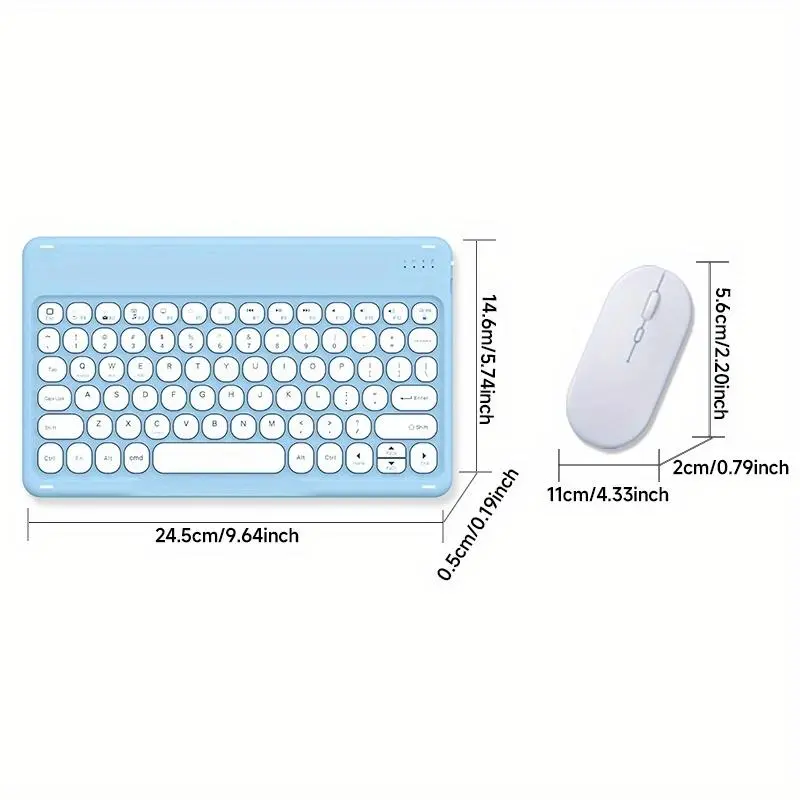 Wireless Tablet Keyboard, Portable Wireless Keyboard & Mouse Combination Set, Office Computer Keyboard for Tablet & Laptop 1