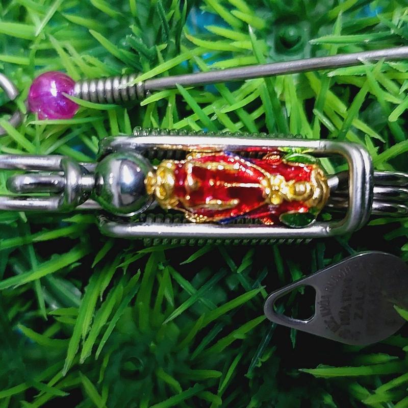 móc khóa inox phối tuỳ hưu ngậm ngọc. 2