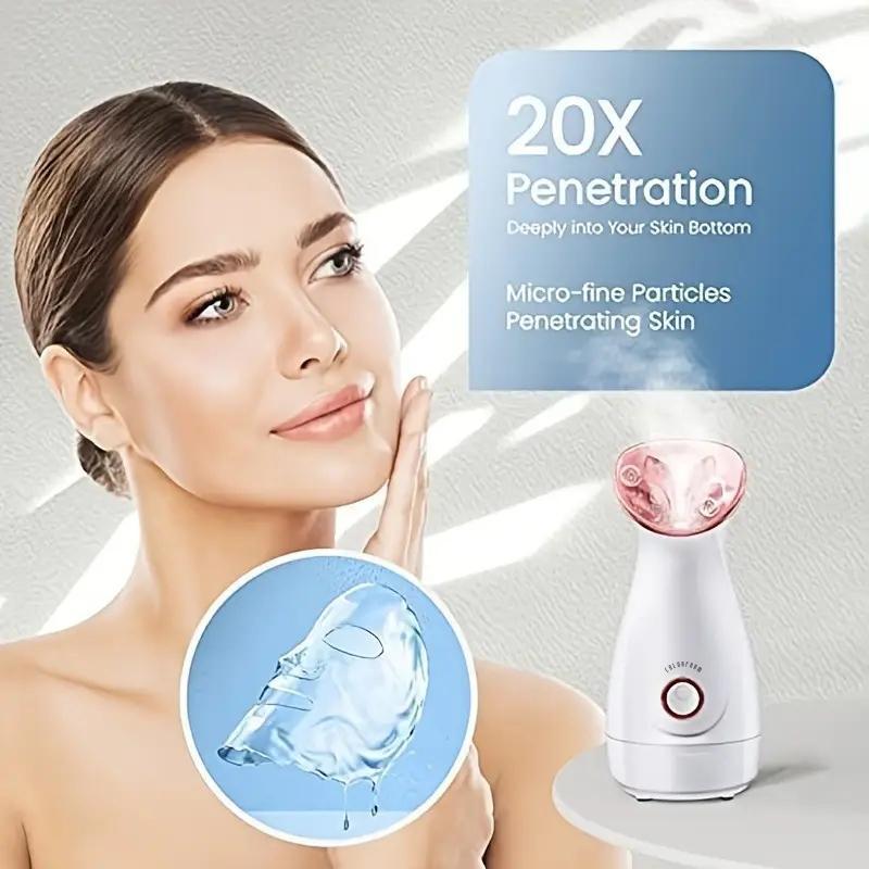 Nano Ion Steam Face Machine, 6 Counts/set Deep Cleansing Facial Steam Machine & Accessories, Professional Skincare Tools for Women & Men, Skincare Products 6
