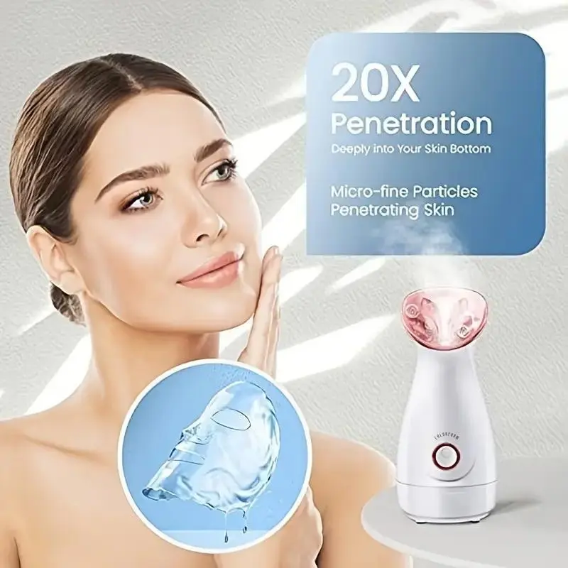Nano Ion Steam Face Machine, 6 Counts/set Deep Cleansing Facial Steam Machine & Accessories, Professional Skincare Tools for Women & Men, Skincare Products 6