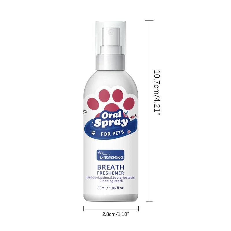Product Introduction of Pet Oral Cleanse Spray Dog Cat Mouth Fresh Teeth Tartar Cleaning Prevent Calculus Deodorant Whitening Pet Teeth Cleaner Spray 22