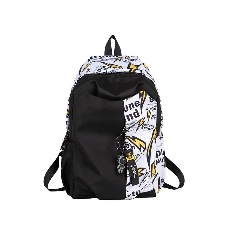 Cặp Sách Graffiti, Phong Cách Đường Phố Cao Cấp Mỹ, Dành Cho Bé Trai, Xu Hướng Thời Trang, Thích Hợp Cho Học Sinh Trung Học Cơ Sở Và Trung Học, Ba Lô, Ưa Nhìn, Thích Hợp Cho Các Hoạt Động Đi Chơi Và Mùa Xuân Backpack Đeo Vai
