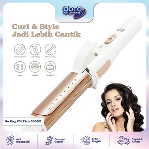 Goto [COD] Curly Catokan Rambut Catok Lurus Keriting 2in1 Hair Straightener