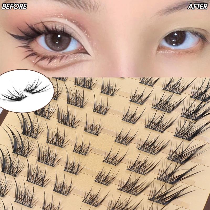 Product Introduction of 10Rows/Box Fox False Eyelashes Single Cluster Eyelash Extension Segmented Lashes Fox Eye Effect Lashes Individual False Eyelashes 15