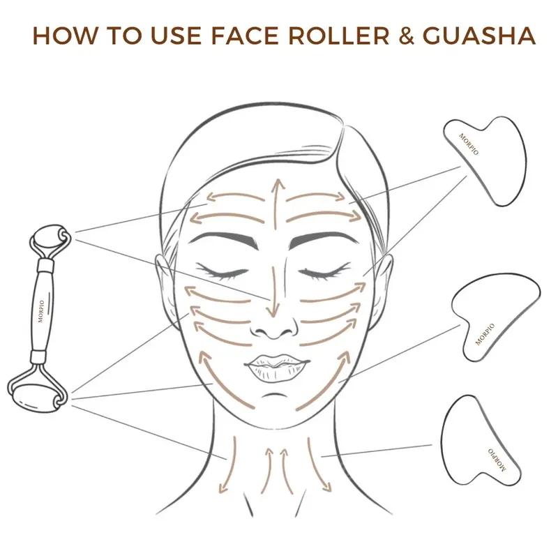 Morpio Rose Quartz Face Roller & Guasha 2