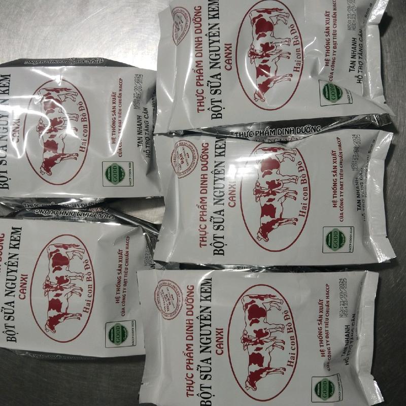 sữa bột nguyên kem 2 con bò đỏ hỗ trợ  bịch 500g 4