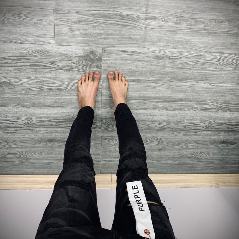 Quần Jean Pu Pồ 13 Đen Rách Gối Nhiều 4 Cúc Chuẩn Loại 1(Cúc Đồng+Tag Lụa+Túi Vải+Mác Thêu)