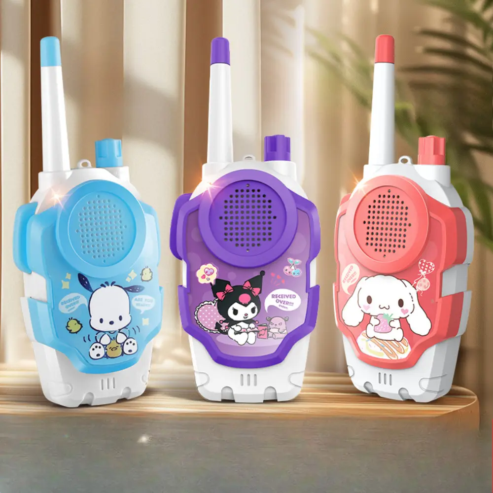 1pair Cartoon Sanrio Children's Walkie-talkie Parent-child Interactive Kuromi My Melody Toy Walkie-talkie Birthday Gift