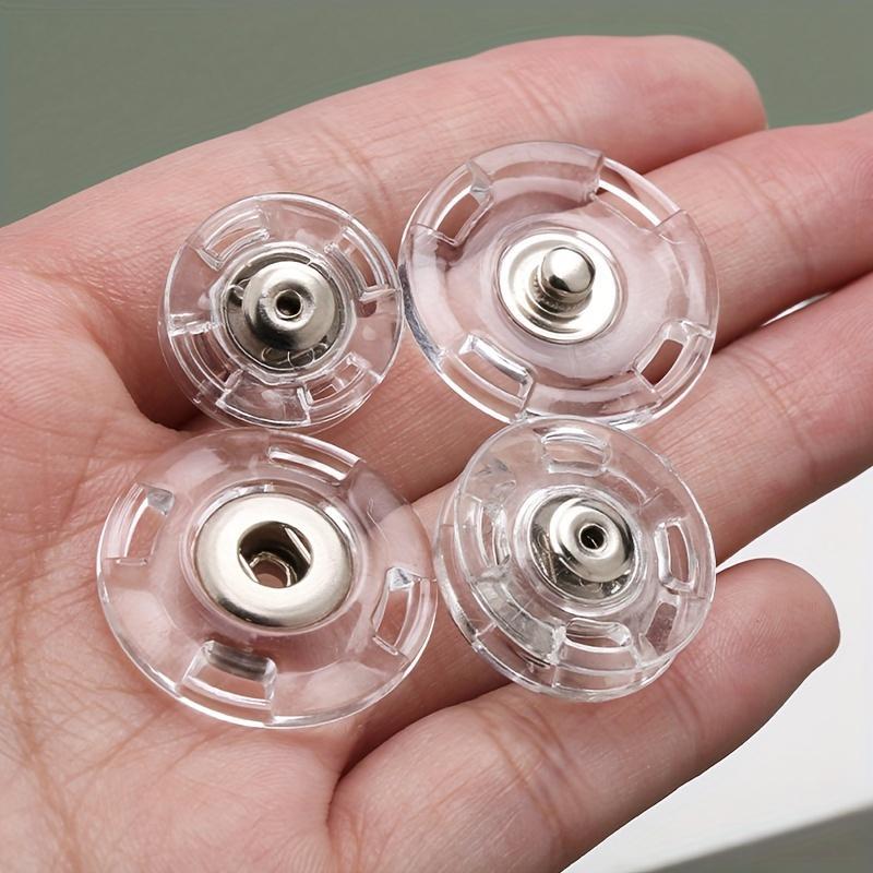 Transparent Invisible Button, 10pcs/set Round Snap Female Button, Sewing Accessories for Coats, Sweaters, Shirts and Sewing 5