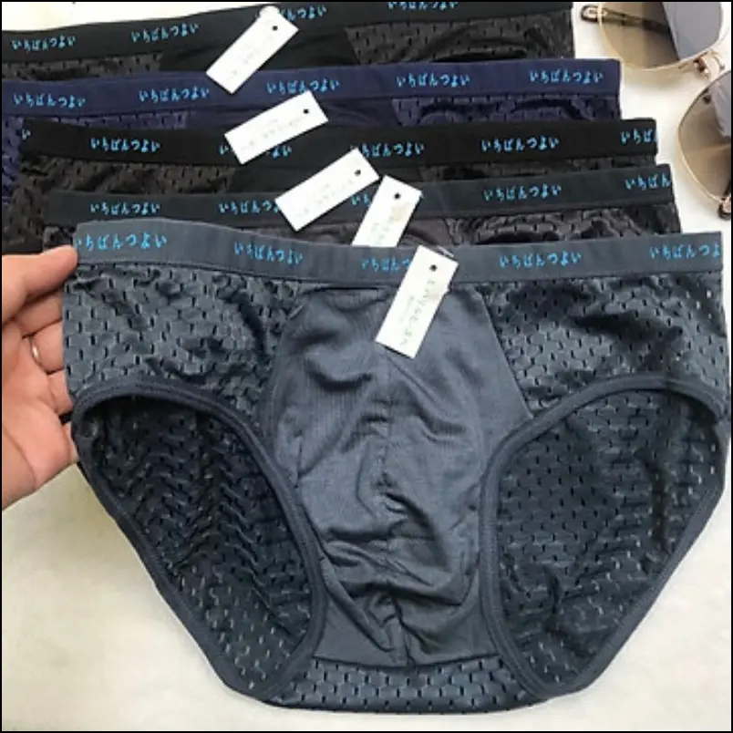 [Mua 5 tặng 1] = Set 6 Quần lót nam, lưới Nhật, Thun lạnh thông hơi (có size lớn) Menswear Sịp