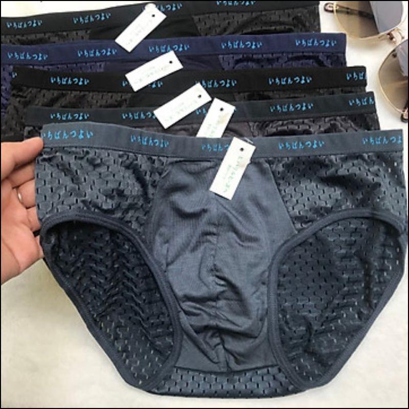 Mua 5 tặng 1 = Set 6 Quần lót nam lưới Nhật Thun lạnh thông hơi có size lớn