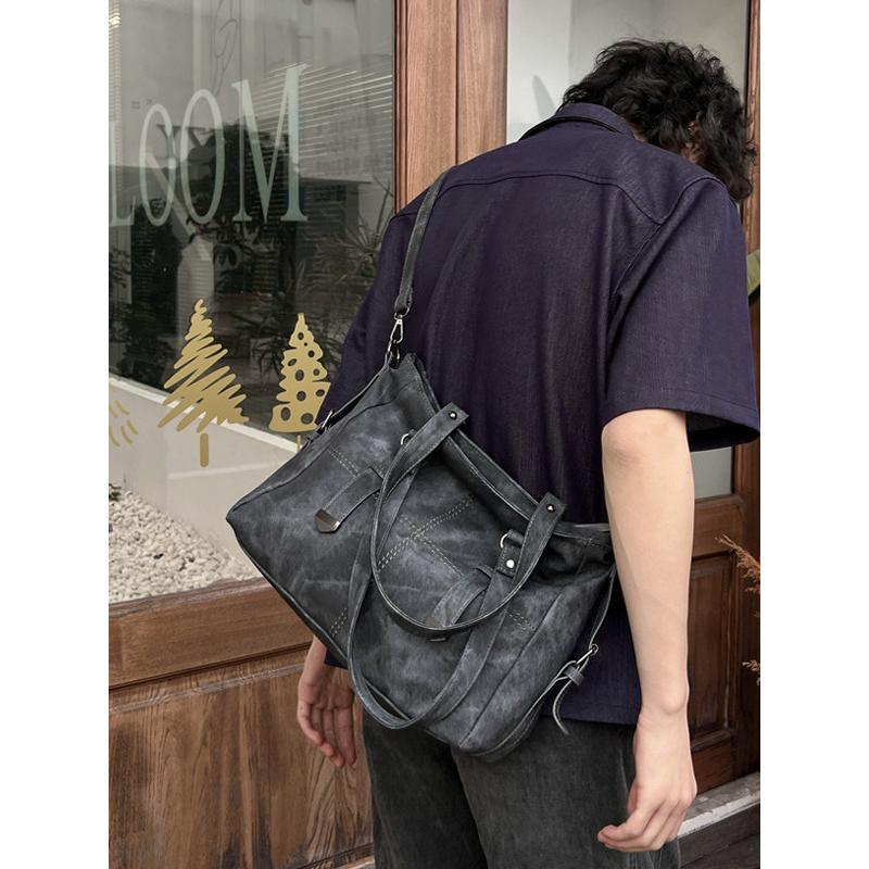 cặp đeo chéo nam túi đeo chéo nam mini túi đeo chéo nam da Túi tote YUEN phong cách retro thời trang độc đáo, đeo vai/đeo chéo/đeo dưới cánh tay, dung tích lớn, có thể cầm tay, phù hợp cho cả nam và nữ, pho