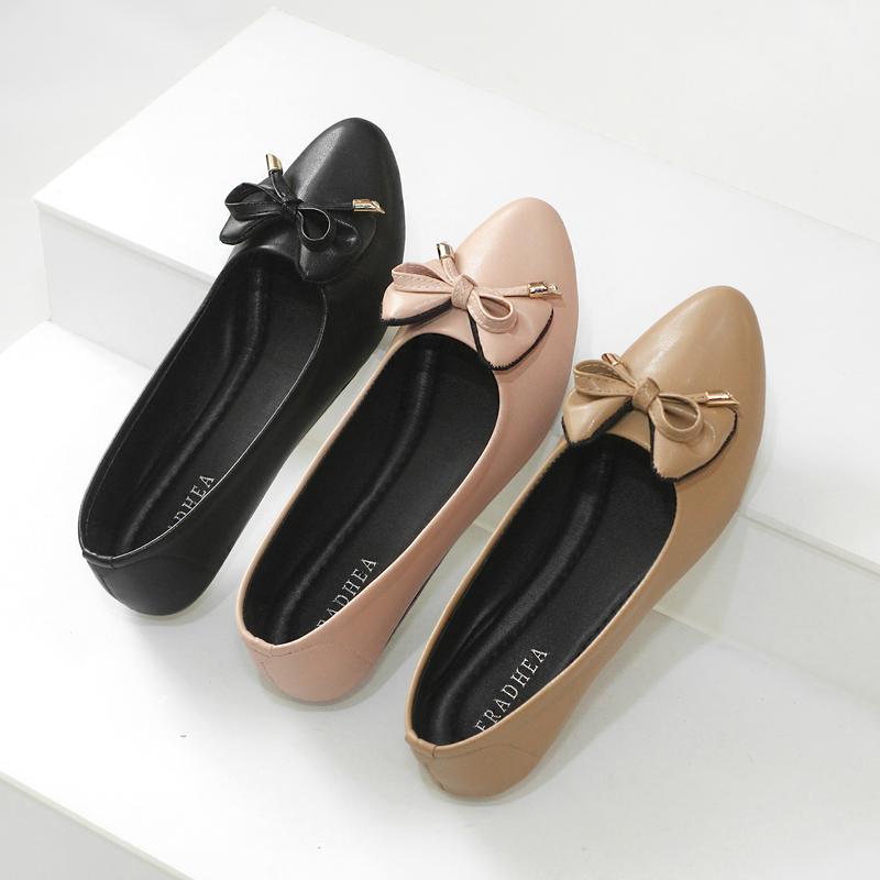 Morilovy Flat Shoes Karet Wanita Sandal Balet Tali Pita Sintetis LT 11 4