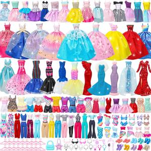 Doll Clothes and Accessories Set, 70pcs/set Random Doll Clothes & Accessories, Doll Accessories for Girls, Birthday Gift for Girls
